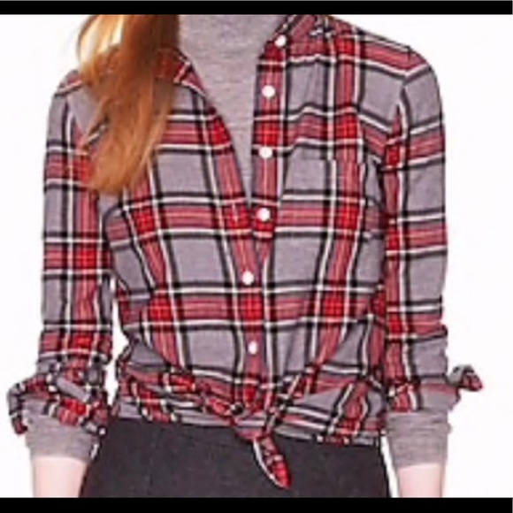 J Crew Flannel Boy Fit shirt - Size 2 - Picture 2 of 6